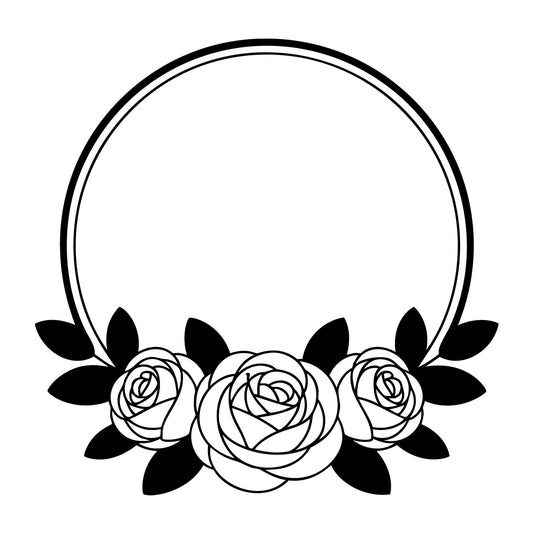Floral Frame SVG