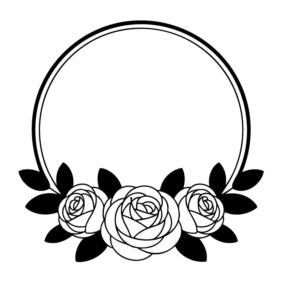 Floral Frame SVG