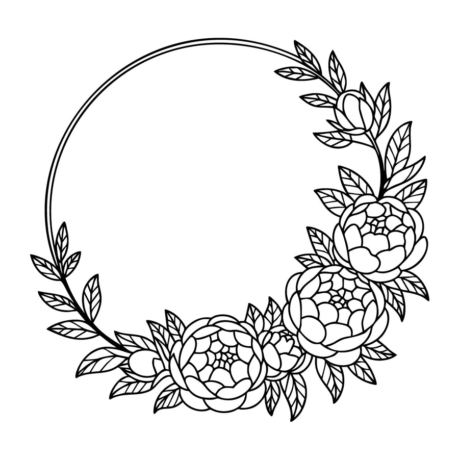 Floral Frame SVG