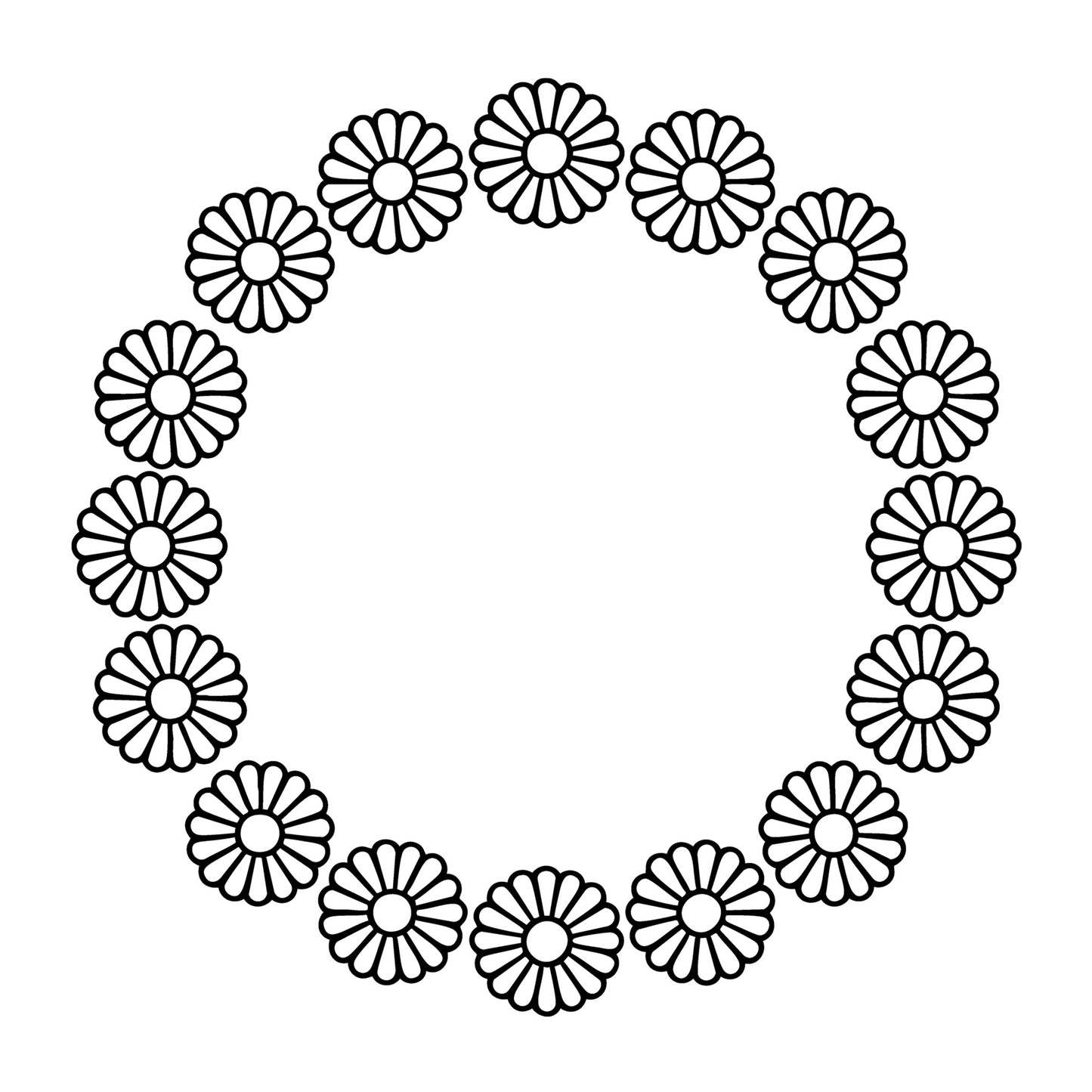 Floral Frame SVG