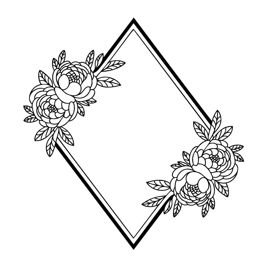 Floral Frame SVG
