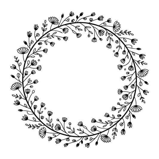Floral Frame SVG