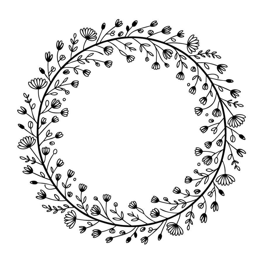 Floral Frame SVG