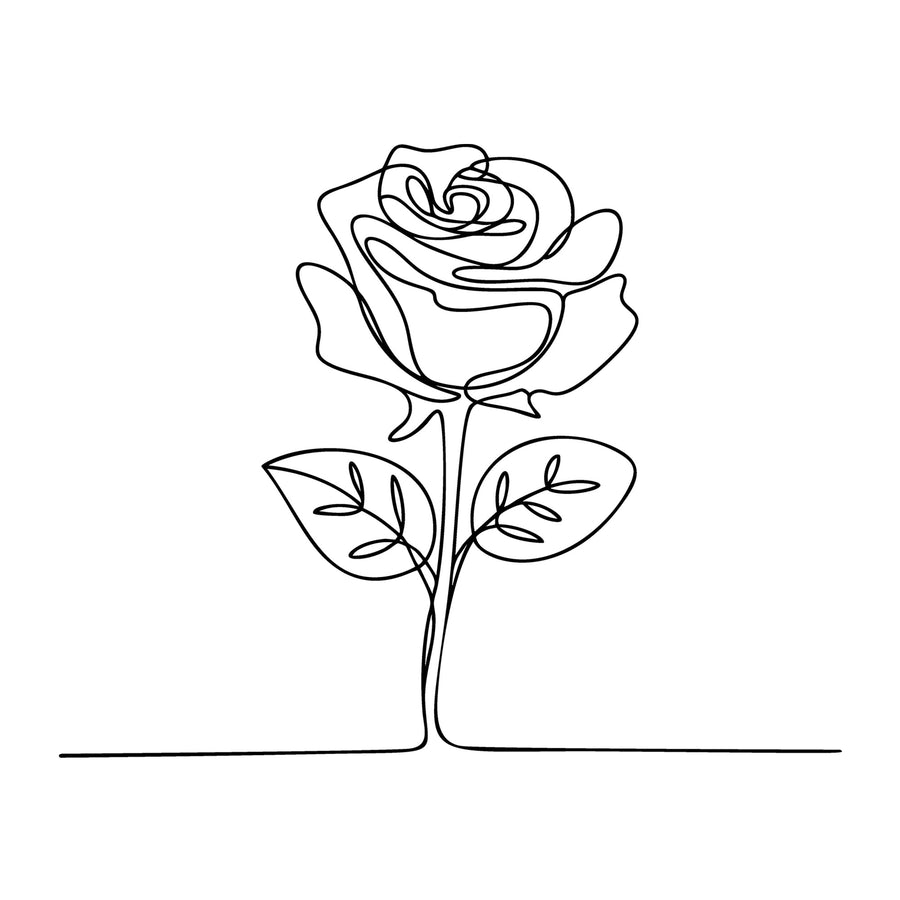Floral Line Art SVG