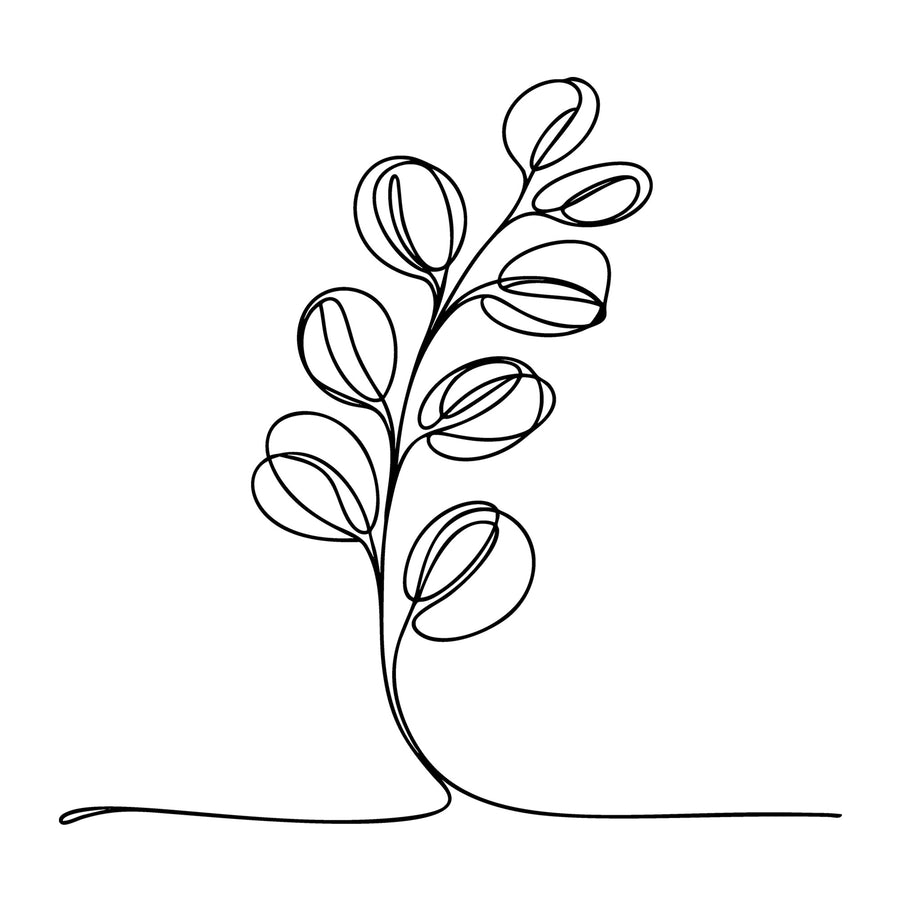 Floral Line Art SVG