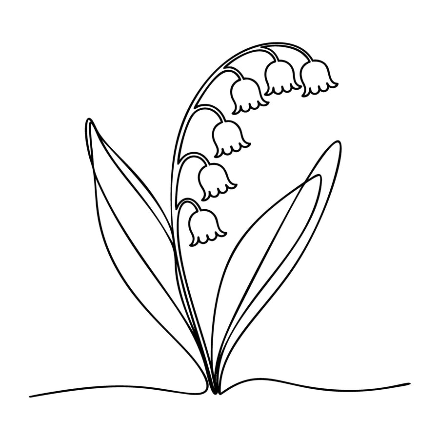 Floral Line Art SVG