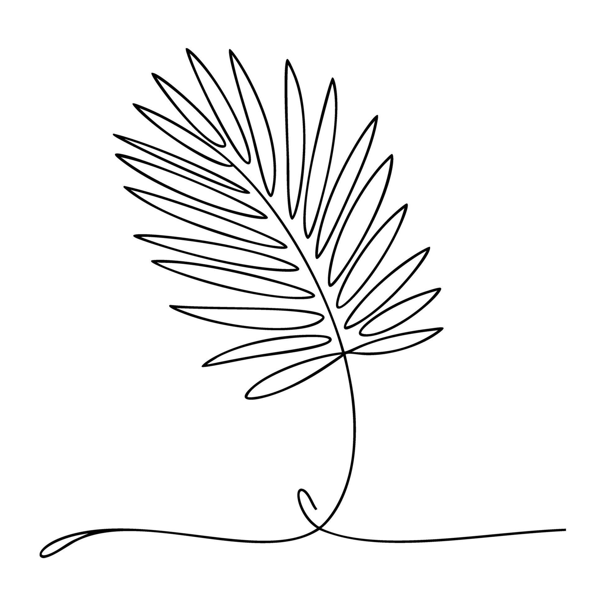 Floral Line Art SVG