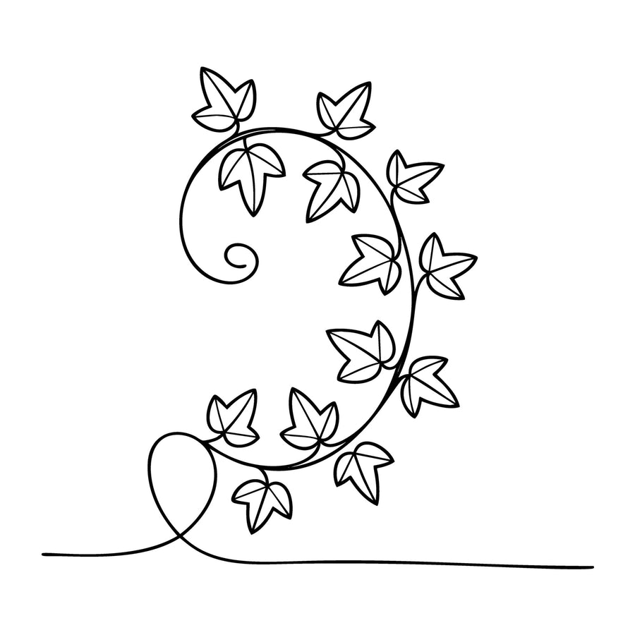 Floral Line Art SVG