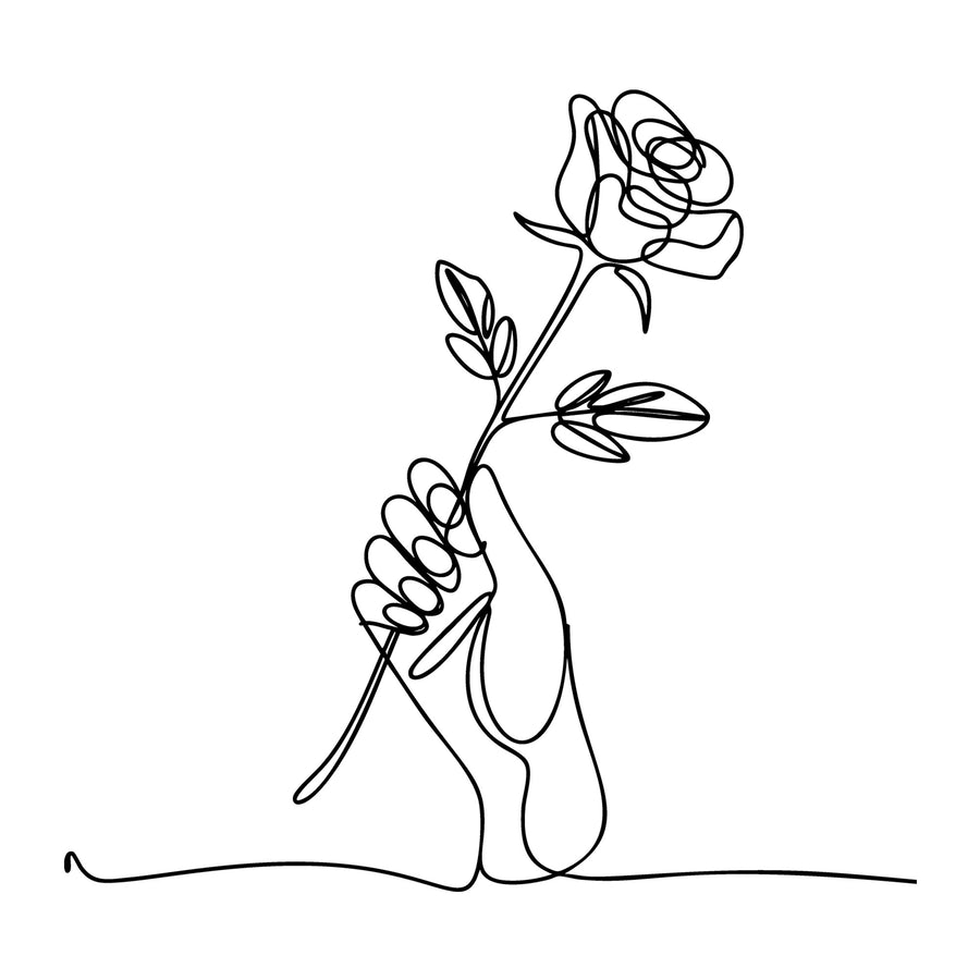 Floral Line Art SVG