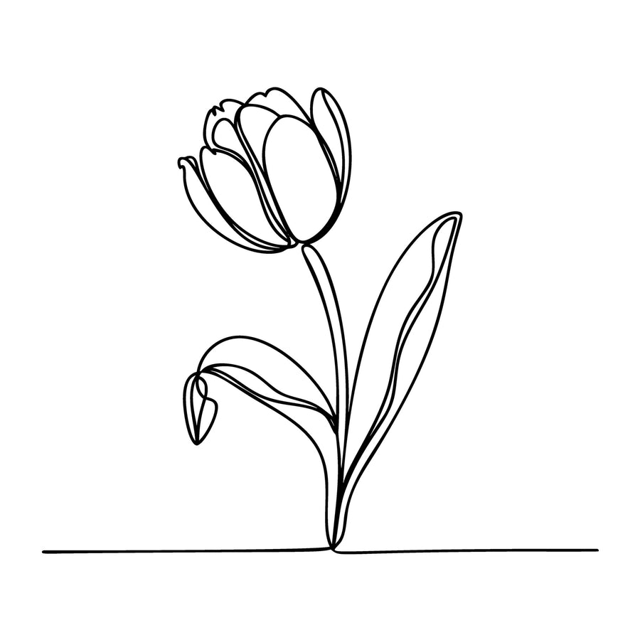 Floral Line Art SVG