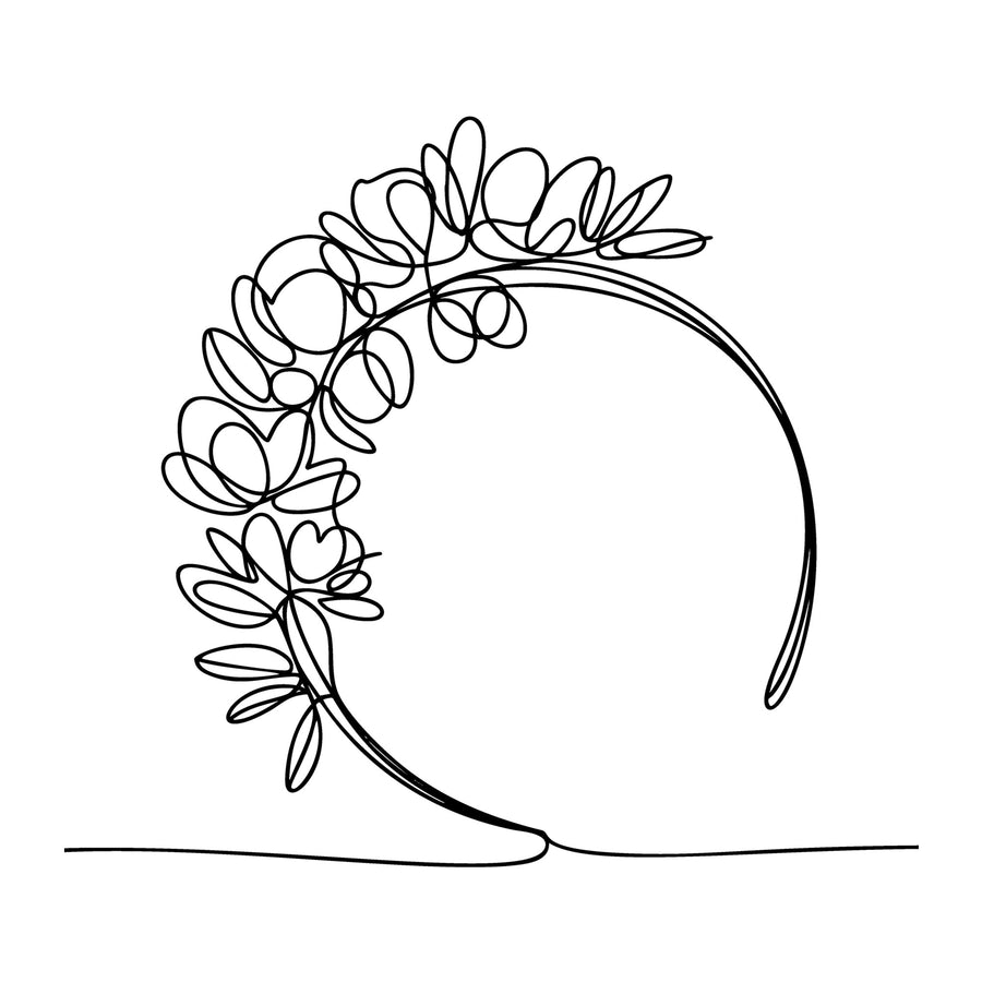 Floral Line Art SVG