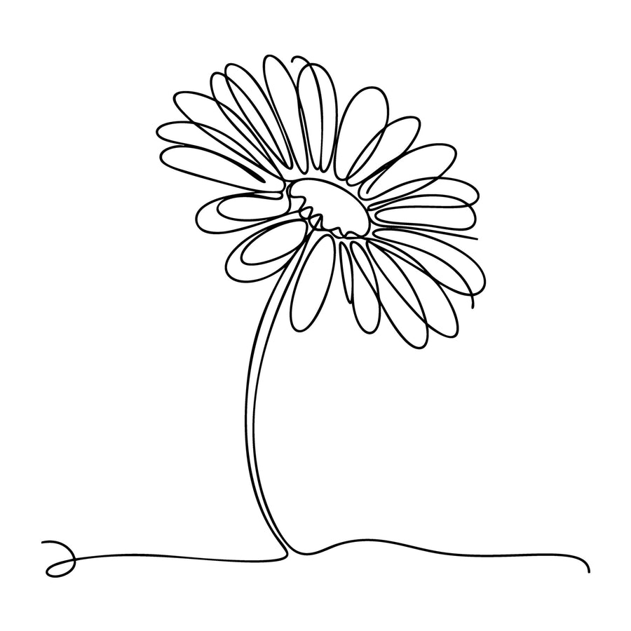 Floral Line Art SVG