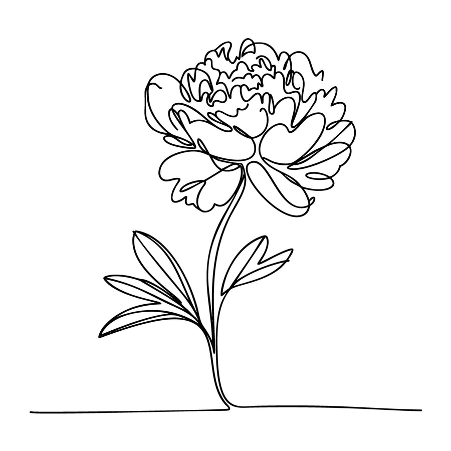 Floral Line Art SVG