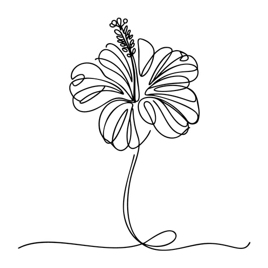 Floral Line Art SVG