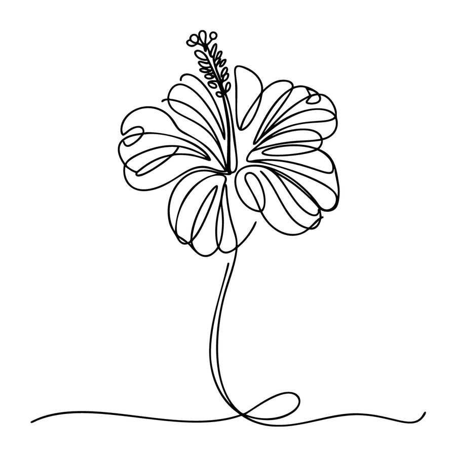 Floral Line Art SVG