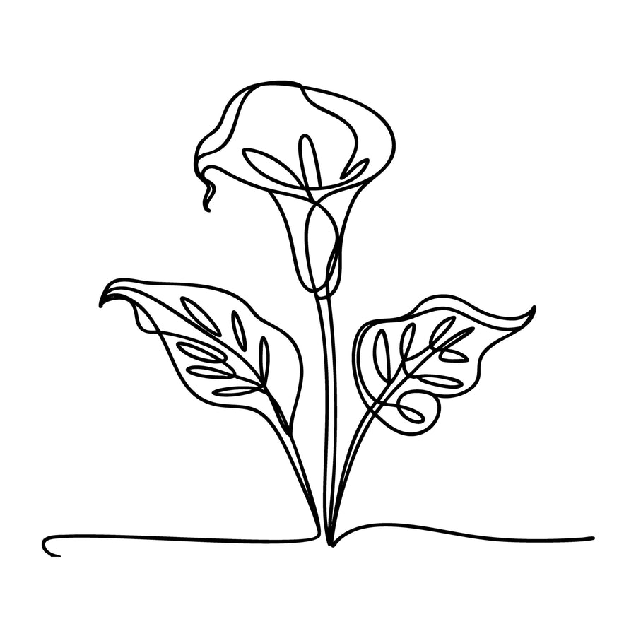 Floral Line Art SVG