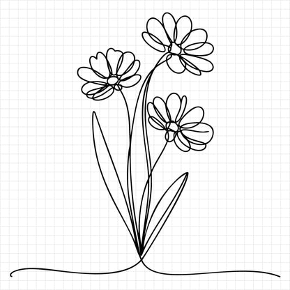 Floral Line Art SVG Bundle