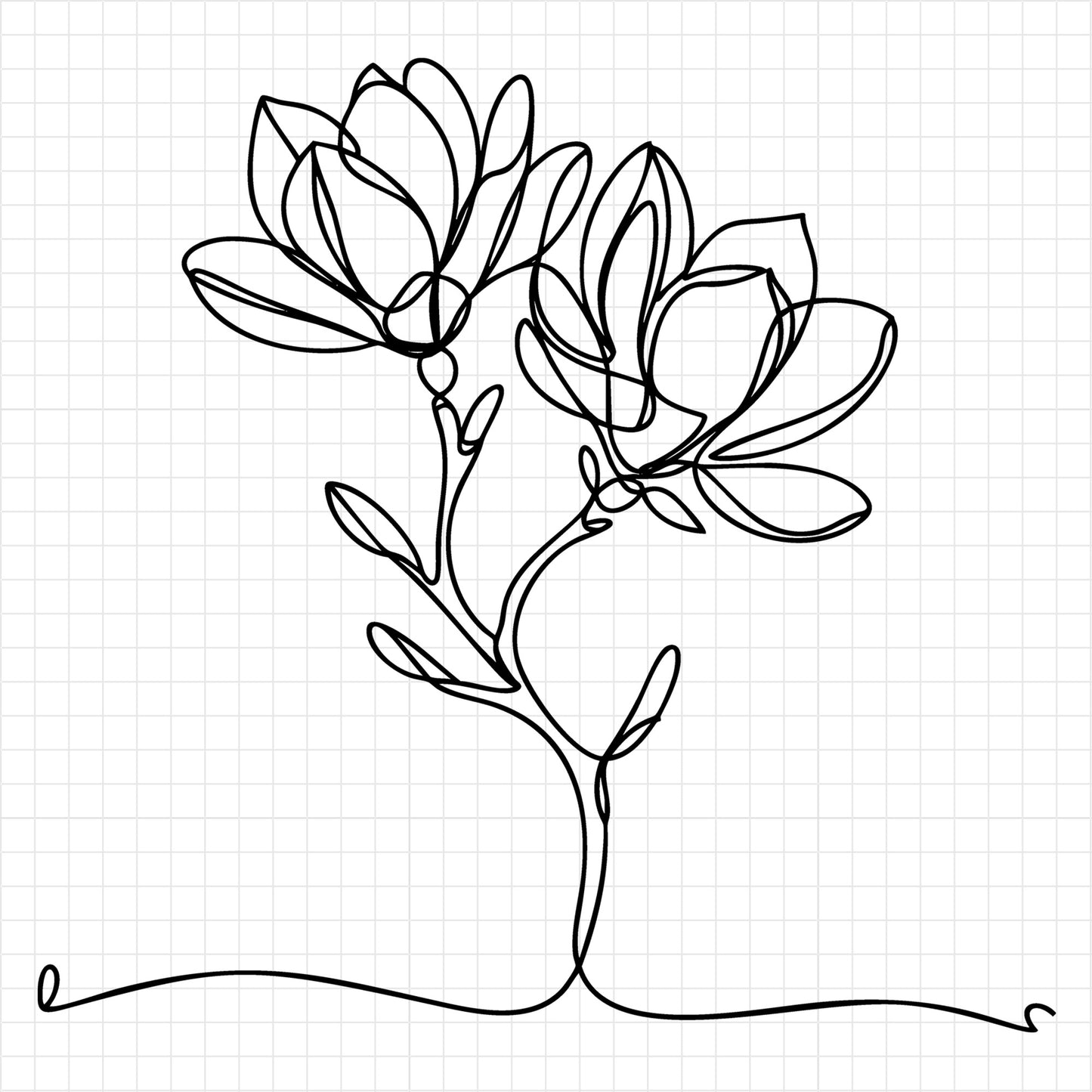 Floral Line Art SVG Bundle