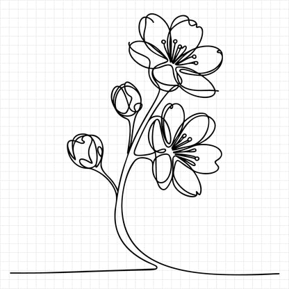 Floral Line Art SVG Bundle