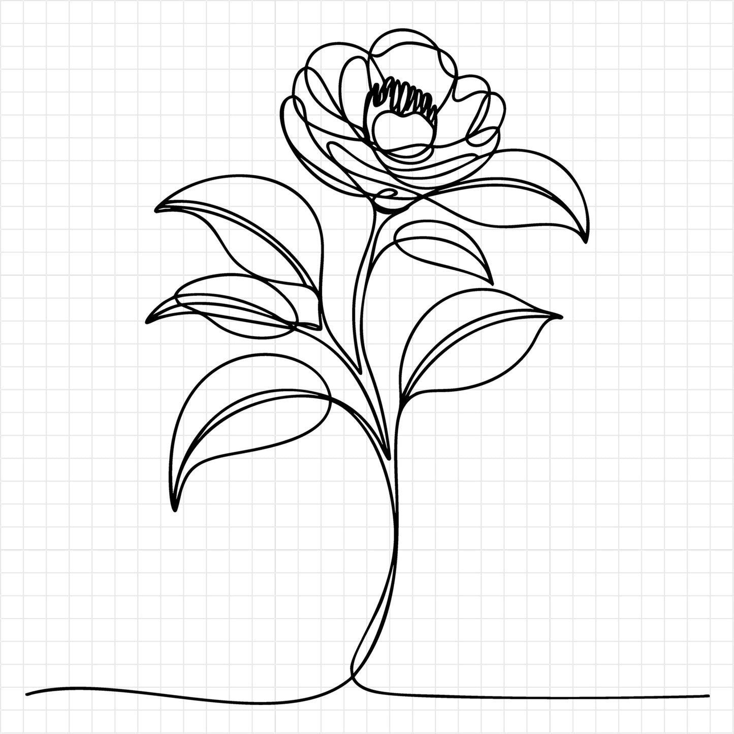 Floral Line Art SVG Bundle