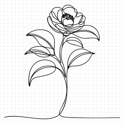 Floral Line Art SVG Bundle