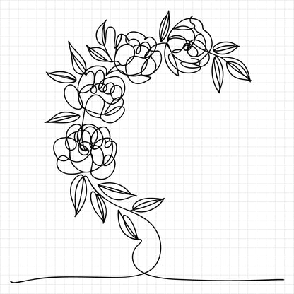Floral Line Art SVG Bundle