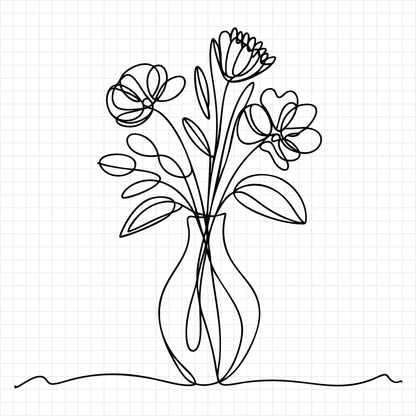 Floral Line Art SVG Bundle