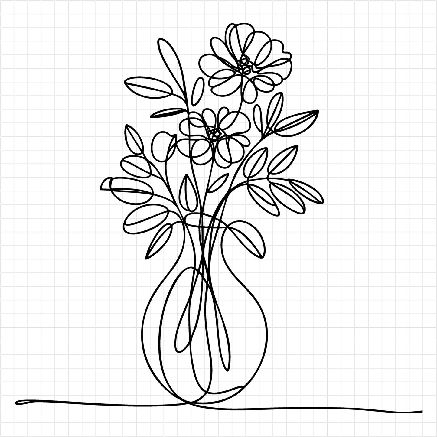 Floral Line Art SVG Bundle