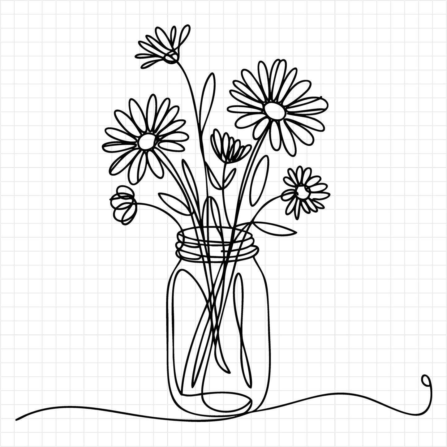 Floral Line Art SVG Bundle