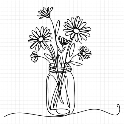 Floral Line Art SVG Bundle