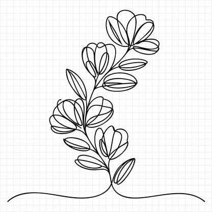 Floral Line Art SVG Bundle