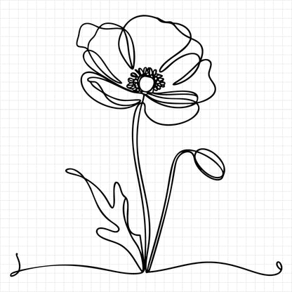 Floral Line Art SVG Bundle