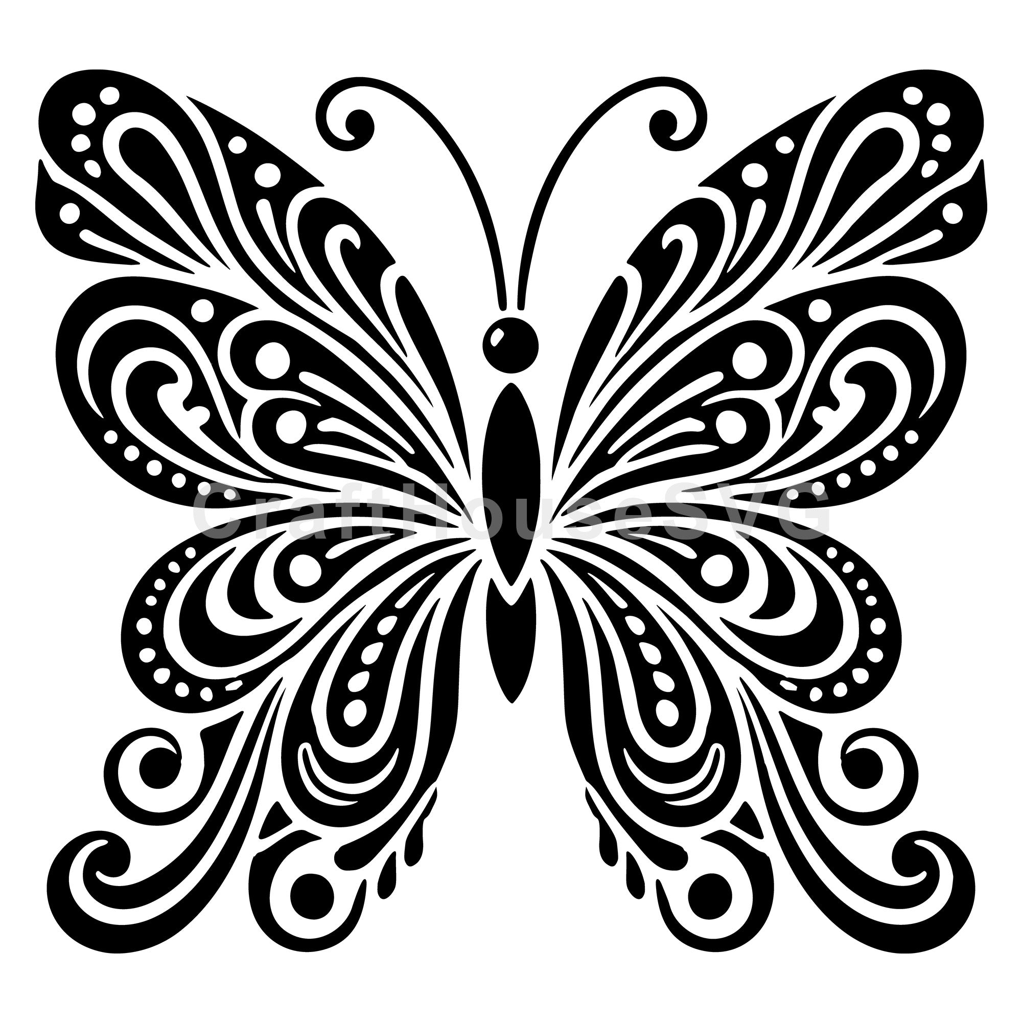 Flourish Butterfly SVG