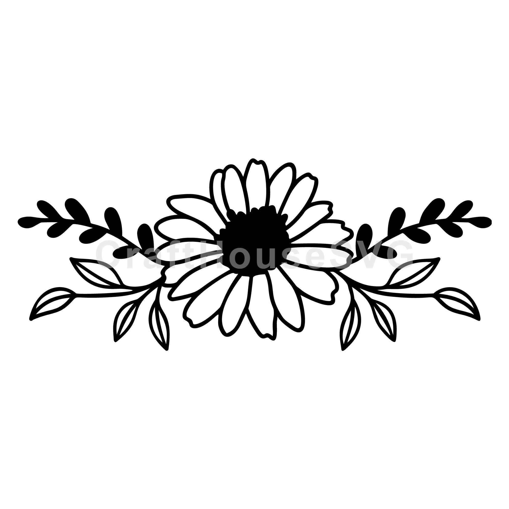 Single Daisy Garland SVG