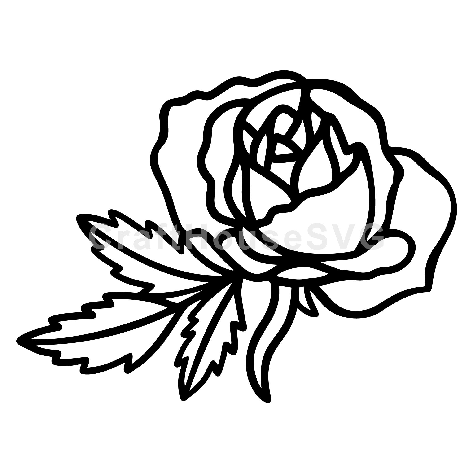 Rose Bud Accent SVG