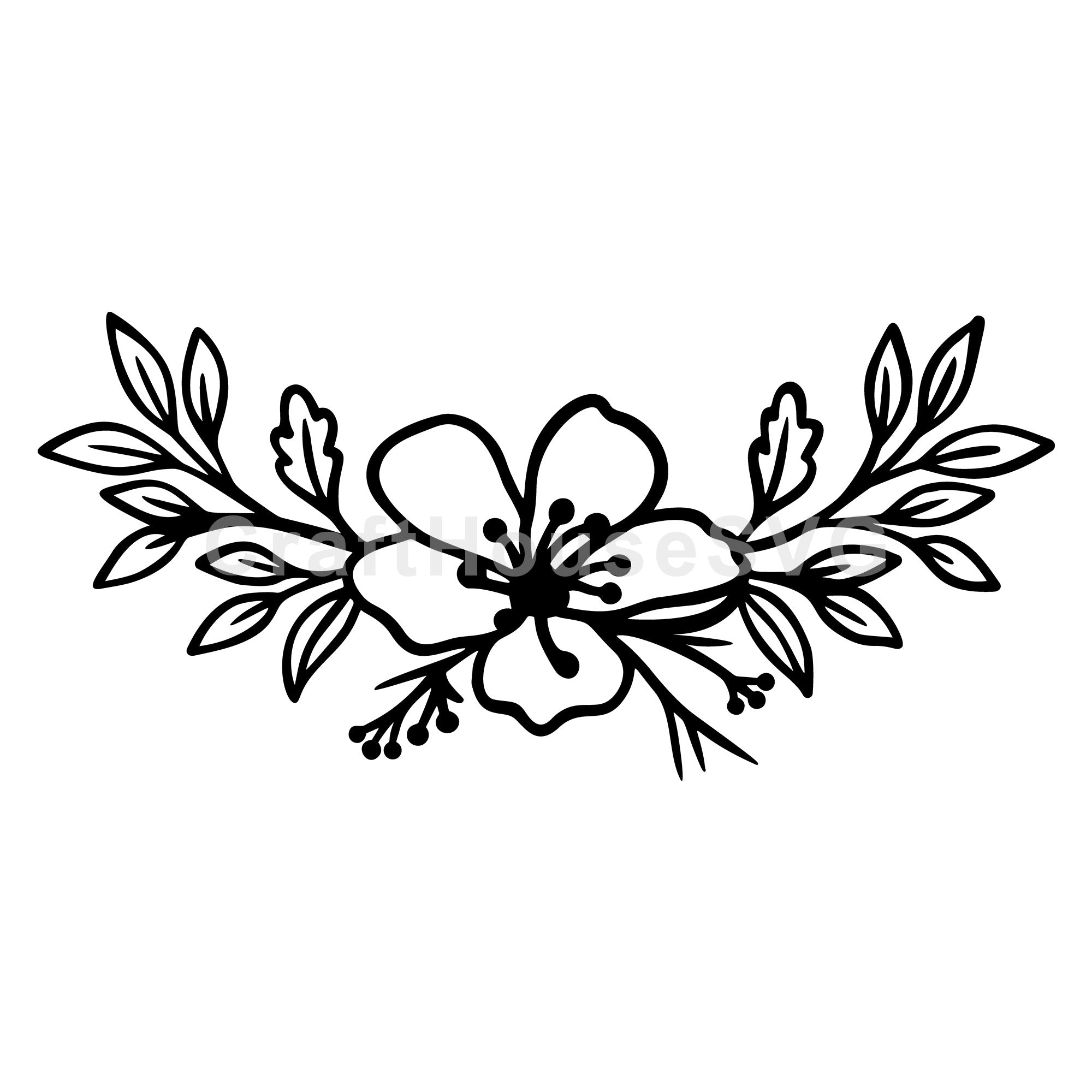 Single Flower Garland SVG