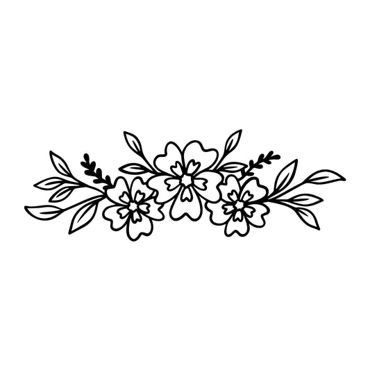 Flowers SVG design for Cricut, Silhouette, laser cutting, vinyl, sublimation, floral crafts, and DIY projects.