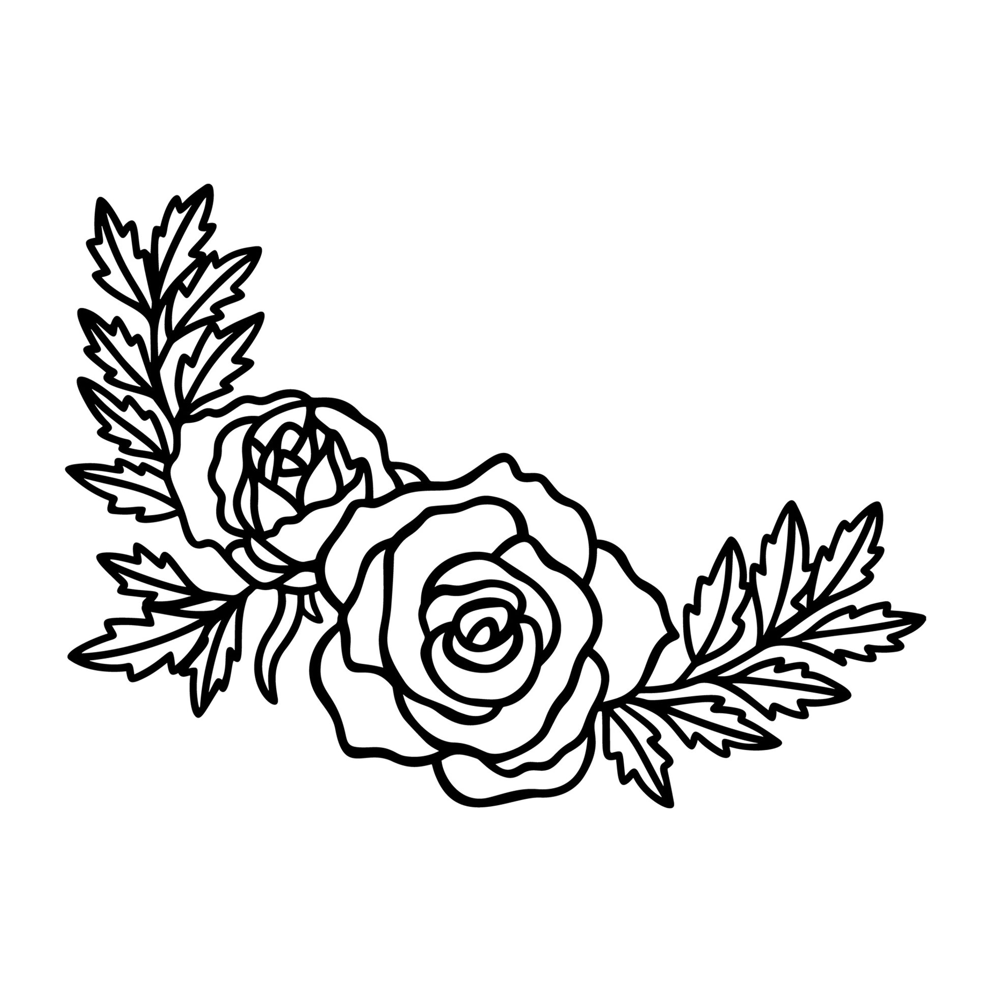 Flowers SVG design for Cricut, Silhouette, laser cutting, vinyl, sublimation, floral crafts, and DIY projects.