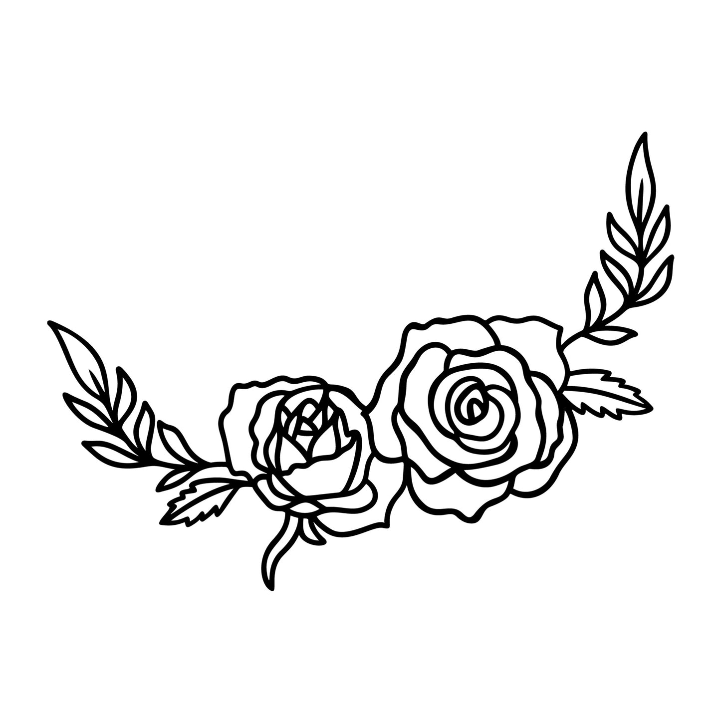 Flowers SVG design for Cricut, Silhouette, laser cutting, vinyl, sublimation, floral crafts, and DIY projects.