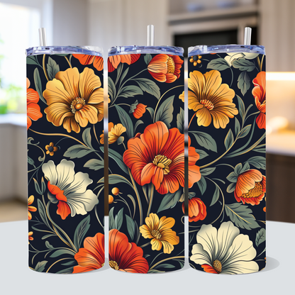 Flowers Tumbler Sublimation Bundle PNG 20 oz