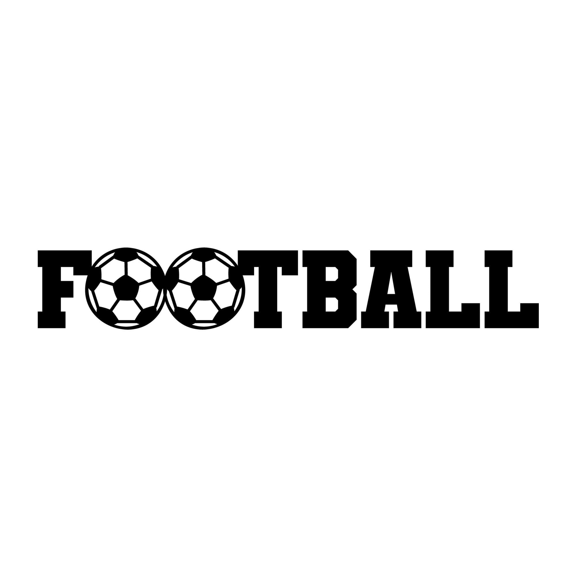 Football SVG design for Cricut, Silhouette, laser cutting, vinyl, sublimation, and soccer craft projects.