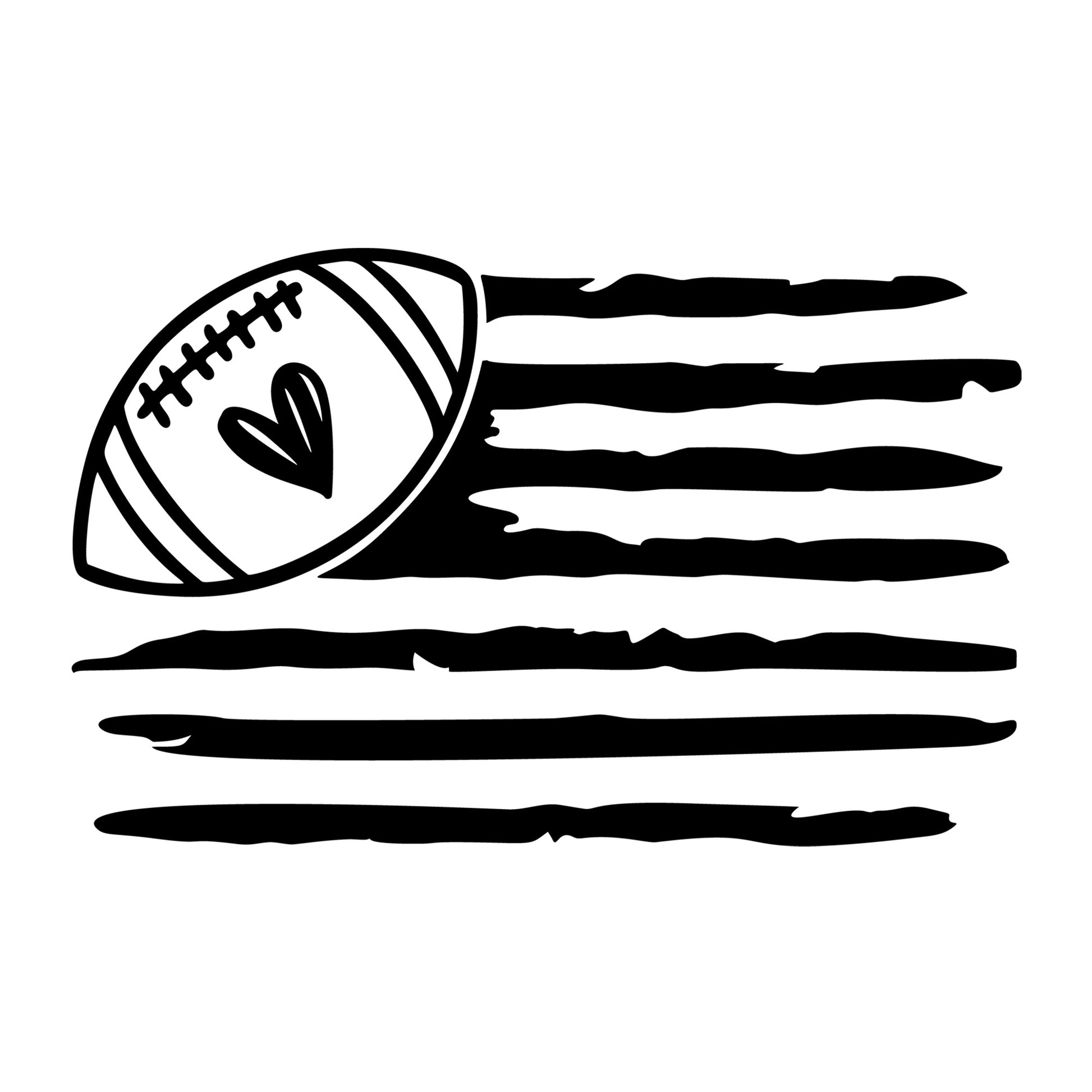 Football Flag SVG design for Cricut, Silhouette, laser cutting, vinyl, sublimation, football, and game day craft projects.