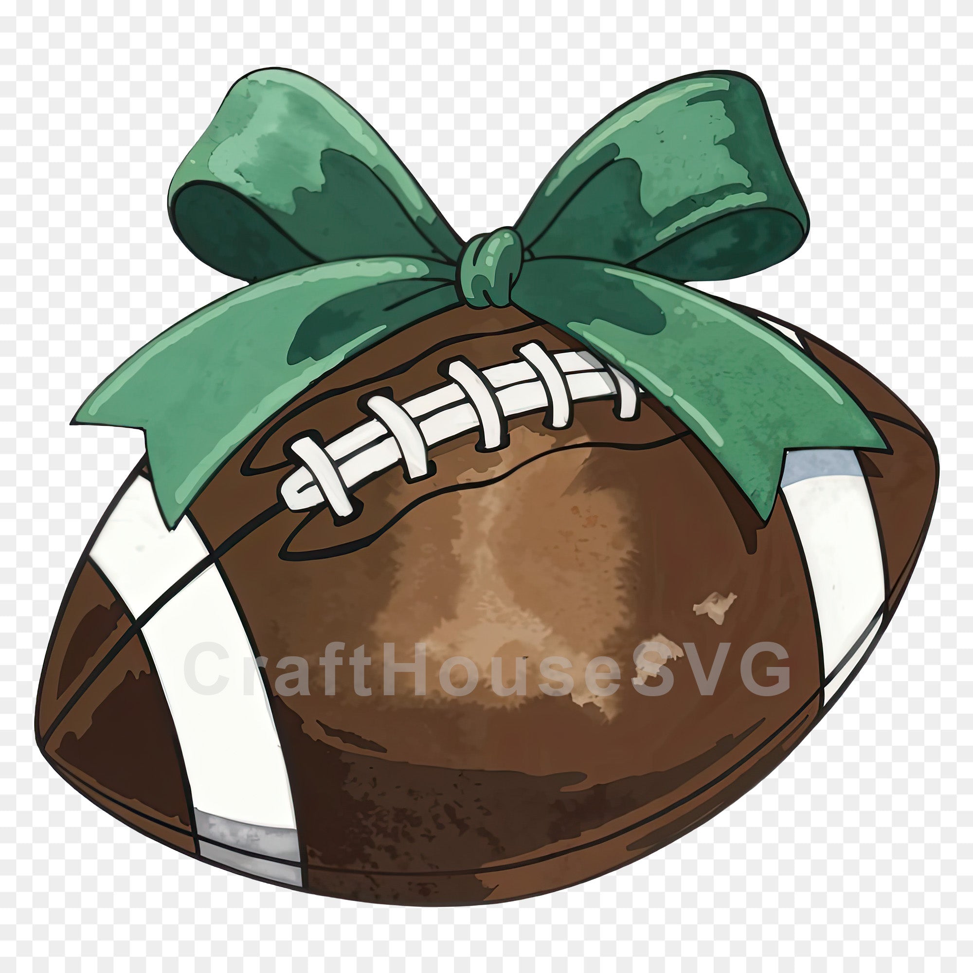 Football Green Bow PNG Shirt Design