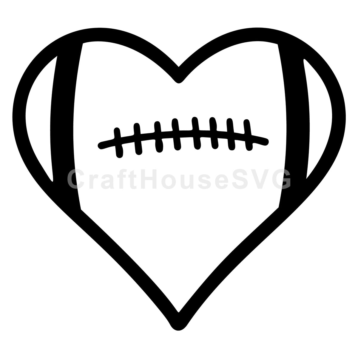 Football Heart SVG