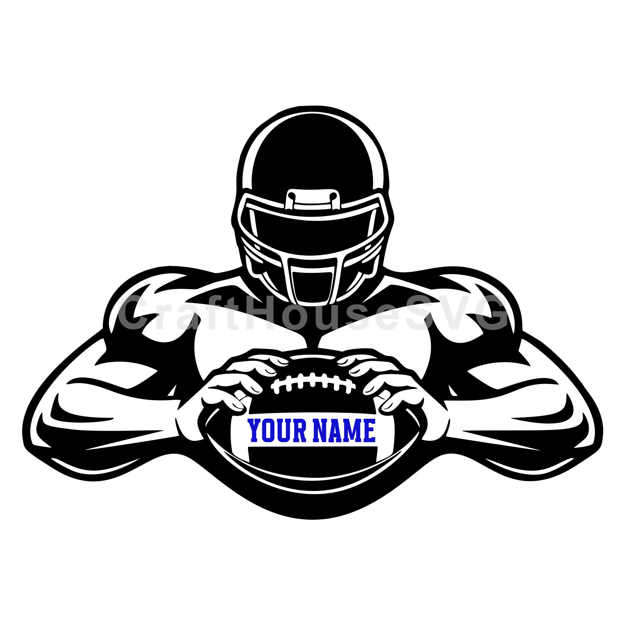 Football Player Customizable Name SVG