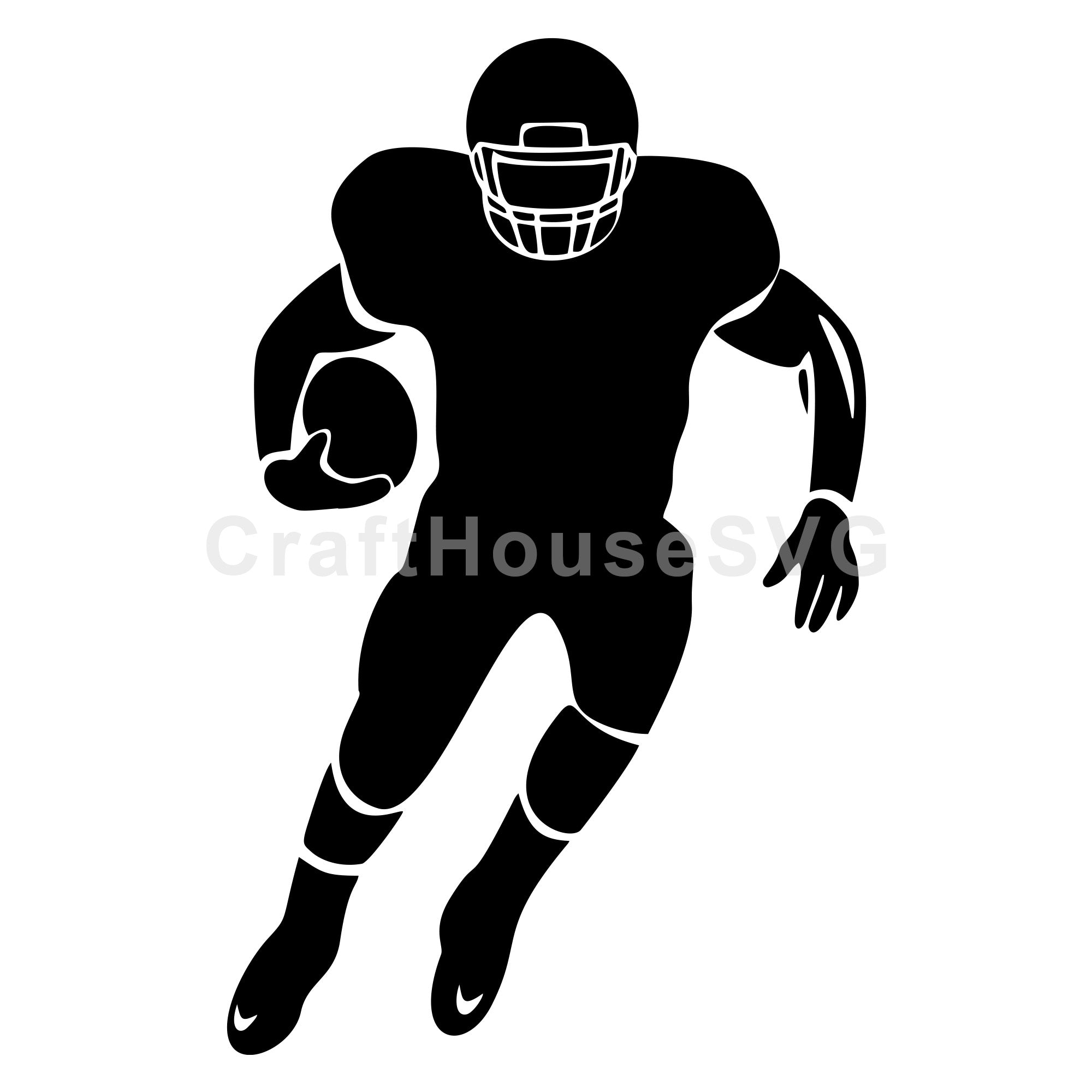 Football Player Silhouette SVG