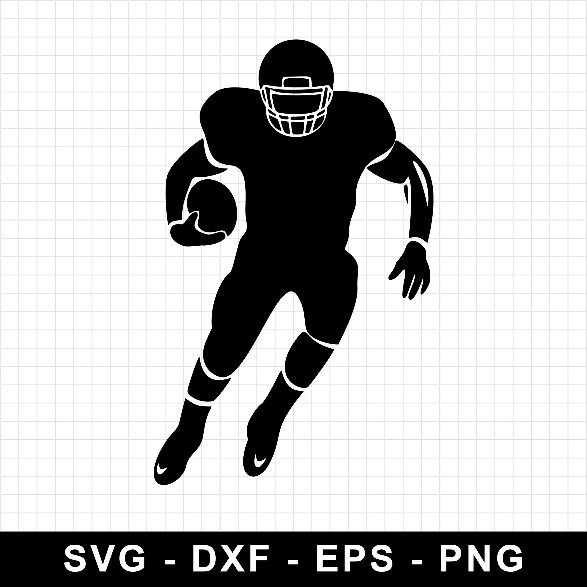 Football Player Silhouette SVG