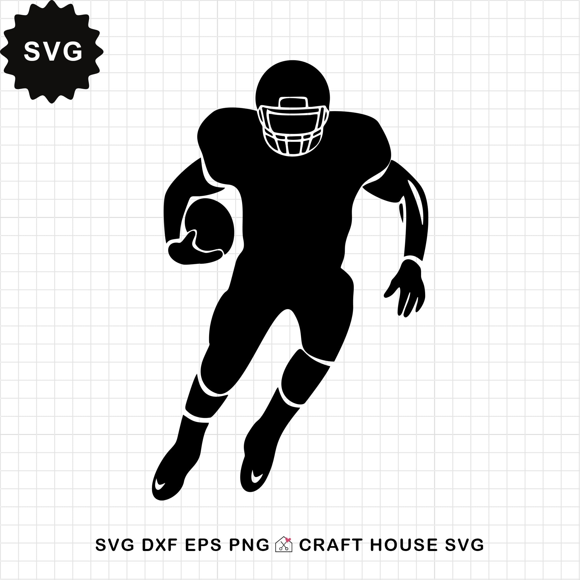 Football Player Silhouette SVG