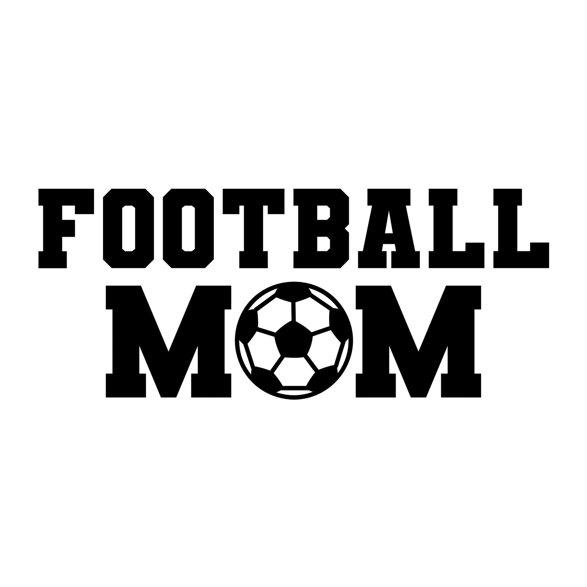 Football Mum SVG design for Cricut, Silhouette, laser cutting, vinyl, sublimation, and soccer craft projects.