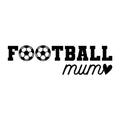 Football Mum Heart SVG design for Cricut, Silhouette, laser cutting, vinyl, sublimation, and soccer craft projects.